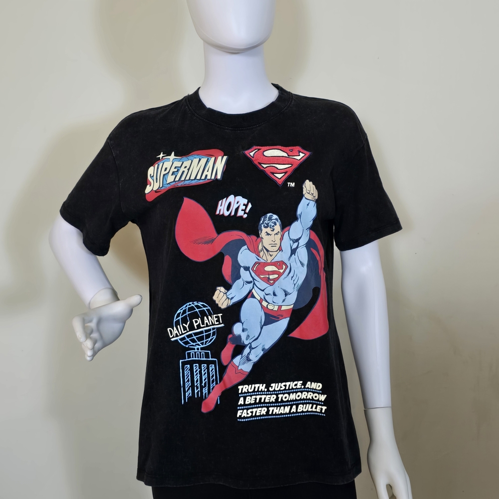 Superman Black Womens T-Shirt